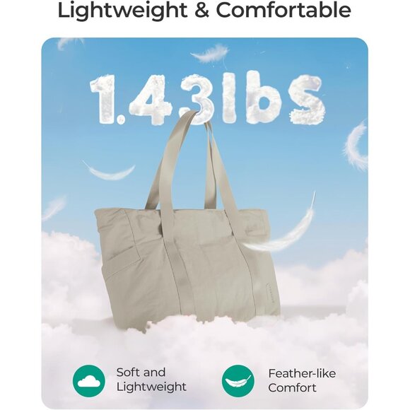 Tote Bag for Women, Tote Bag with Zipper Work Tote with Compartments Nurse Shoul - Picture 7 of 7